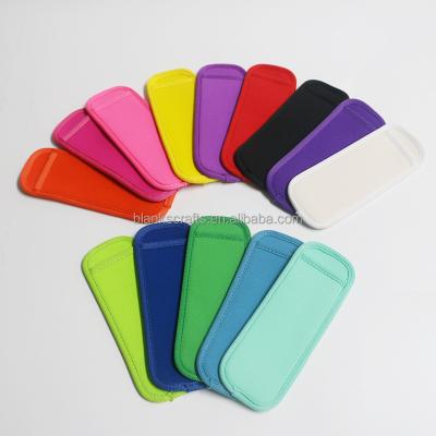 China Waterproof 3mm Popsicle Holders Ice Noise Isolator Sleeves Popsicle Holders Bags Ice Pop Sleeves Neoprene Icy Pole Holders for sale