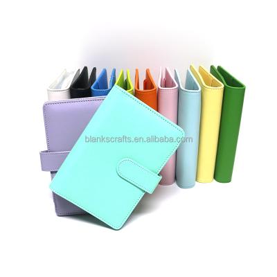 China PU A6 Magnetic Promotional Leather Cash Stuffing Binder with Envelopes Cash Savings Envelope Budget Binder with Pocket Holder for sale