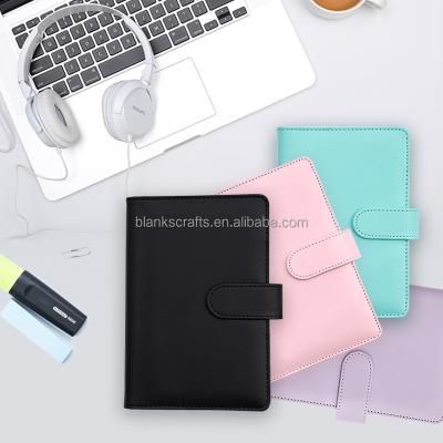 China Wholesale Magnetic Budget Binder Mini Type Money Binder Organizer PU Cover A5 A6 Notebook PU Leather Binder With Cash Money Envelopes for sale