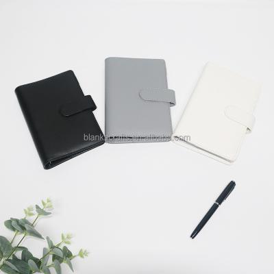 China Leather Magnetic Planner PU Notebook Amazon A6 Cash Envelope Transparent Organizer Money Budget Binder for sale