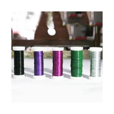 China Factory Supply Direct Flower Basket Iron Wire Colorful Repeatable Painting Iron Wire Bending Wire for sale