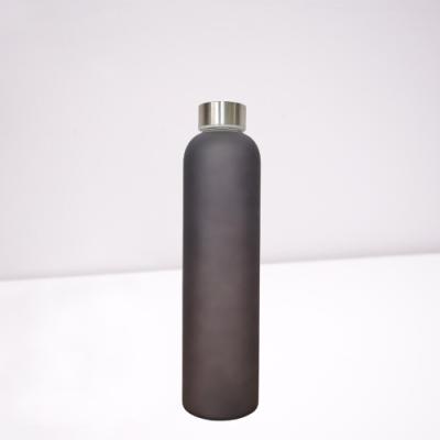 China 2022 Viable Latest Hot Selling New Custom Frosted Glass Water Bottle 750ML Sports Bottle For Gift for sale