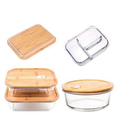 China Heatable Rectangular Lunch Container With Bamboo Top For Adult Airtight And Leakproof Eco - Friendly for sale