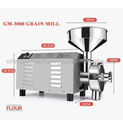 China High Capacity Herb Grinding Machine/Spice Grinding Machine/Grain Grinding Machine Grain Mill Machine GM-3000 for sale