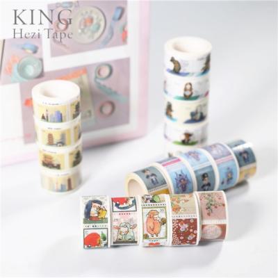 China Decorative Waterproof Stamp Tape Masking Japanese Washi Tape DIY Scrapbooking Sticker Label Stationery for sale