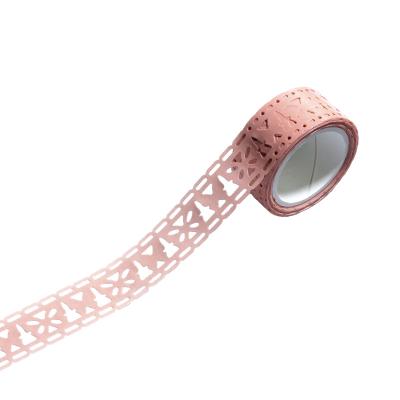 China Malaysia Waterproof Hollow Die Cut Paper Washi Tape Custom Printed Colorful Washi Tape for sale