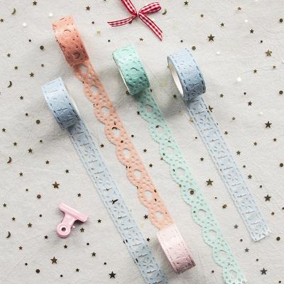 China Waterproof DIY Hollow Sticky Tape Craft Scrapbook Decorative Lace DIY Stationery for sale