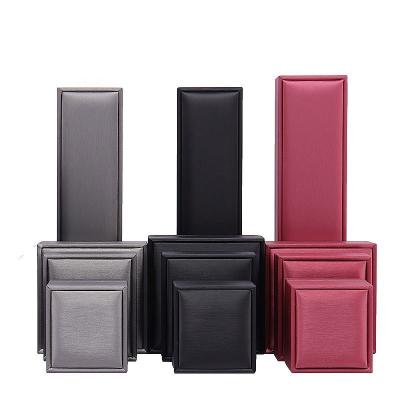 China Custom Luxury PU Leather Jewelry Box For Earring Bracelet Necklace Ring Packaging for sale