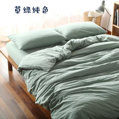 China Disposable High Quality Canvas Like Washed Cotton Bedding Set for sale