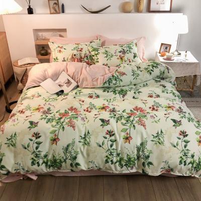 China Microfiber Disposable Flora Printed Bedding Set for sale