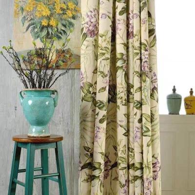 China American Blackout Countryside Canvas Printing Shade Cloth Curtain for sale