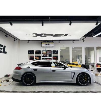 China Glossy Gray Vinyl Wrap High Gloss Car Wrap Body Stickers Car Wrapping Film Decoration Shiny Crystal Body Sticker for sale