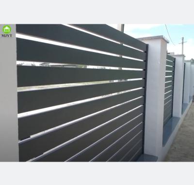 China Easily Assembled outdoor no dig aluminum slat fence panels private garden aluminum fence Garden Supplies for sale