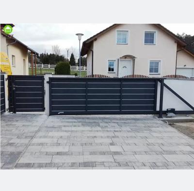 China Easily Assembled Automatic Electric Driveway gates Cantilever Gate wheel aluminum sliding Garden cantilever gate for sale