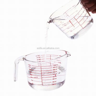 China (ASJ1232) 1000ml good wholesale price viable glass measuring cup! High Borosil measuring cup of purchase 1L! Purchase Lab Measuring Glass Cups for sale