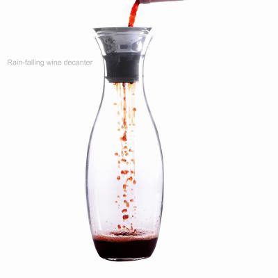 China Modern 1300ML rain-falling wine decanter for drinks, wine, water. Wine and water in a glass decanter. for sale