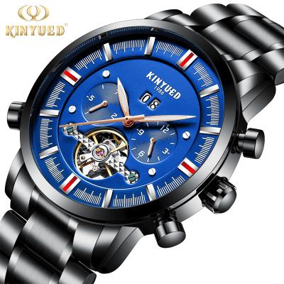 China Day/Date Watches Stainless Steel Luxury Band Mens Brand KINYUED Automatic Mechanical Watch for sale