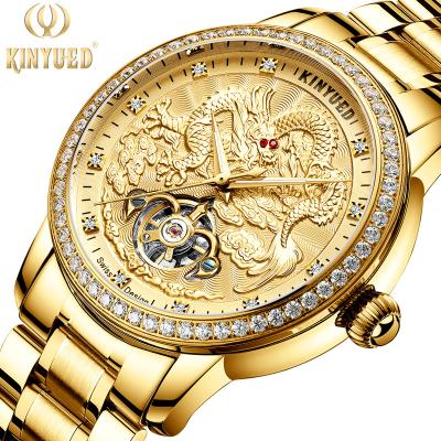 China KINYUED Date Automatic Mens Mechanical Watches Brand Luxury Mens Automatic Tourbillon Wristwatches for sale