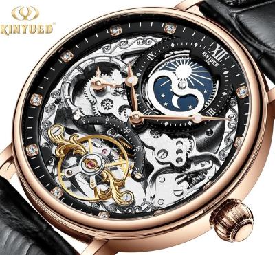 China KINYUED Alarm Top Selling Tourbillon Movement Men Watches Mechanical Automatic Wrist Watch for sale