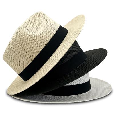 China Breathable Summer Picture And Fold Panama Hat Papyrus Straw Hat Sun Hat Sun Protection for sale