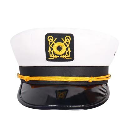 China Dropshipping JOINT Hot Sales JOINT Hot Sales Captain Costume Hat Navy Marine Admiral Sailor Sailor Hat Adult White Hat for sale