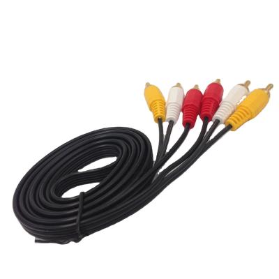 China Hot Selling Camera Right Angle Stereo 3*Rca Male To Male Video-Audio 3*Rca Cable With White/Yellow/Red for sale