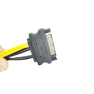 China Camera Factory Price SATA II Hard Disk Power 15 Pin To 8 Pin Male To SATA Female Cable for sale