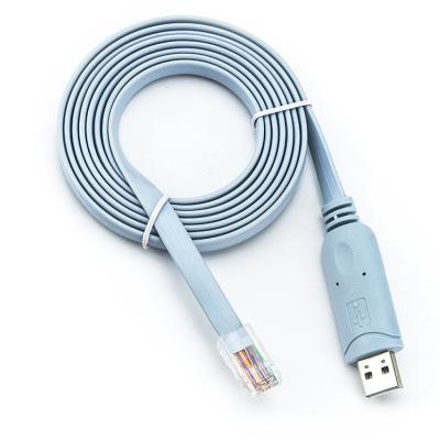 China Stable Data Link 6ft 1.8M FTDI Chip USB to Serial Console RJ45 Cable for Routers for sale