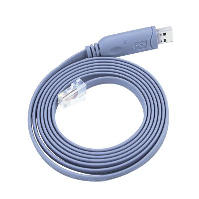 China Stable Data Link 6Ft FTDI RS232 USB To RJ45 Console Rollover Serial Cable With Rs232 For Network Switch for sale