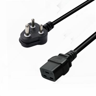 China Consumer Electronics Power Cord 16a 250v Sabs South Africa / Indian Standard Power Cord for sale