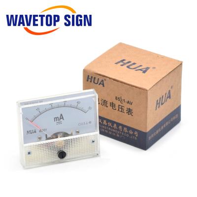 China Hotels WaveTopSign HUA Ammeter 30mA 50mA 85C1 Analog DC 0-50mA Amp Panel Meter Current for sale