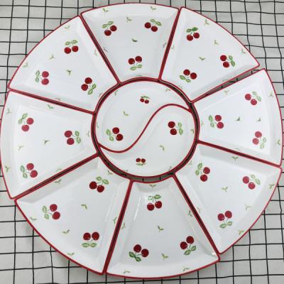 China Europe Cherry Blossom Porcelain Set Dinnerware Bowls Dishes Set Serving Dishes Dinner Dishes for sale