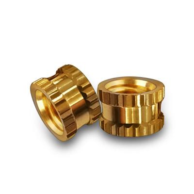 China China Supplier Customized M3 M4 M6 M8 CNC Parts Knurled Fastener Metal Threaded Inserts Brass Nut for sale