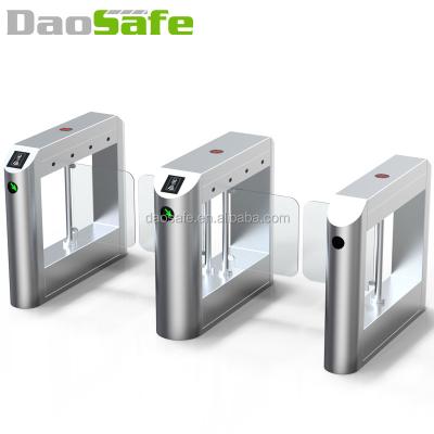 China 304 Stainless Steel Security RFID Card Access Control Optical Slim Swing Turnstile for sale