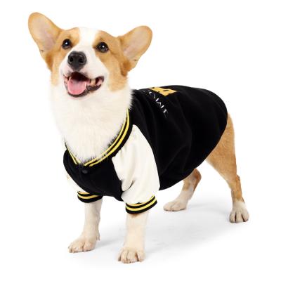 China Fashion Stocked Pet Clothing Accessories Pet Clothes Dog Baseball Uniform New Small And Medium Sportswear Winter Warm Dog Clothes for sale