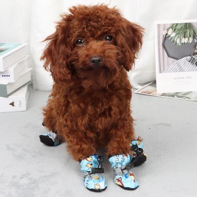 China Stocked Soft-soled Shoes For Dogs Spring Summer Autumn And Winter Non-Slip Dog Clothes Rain Boots Socks For Small Medium And Large Pets for sale