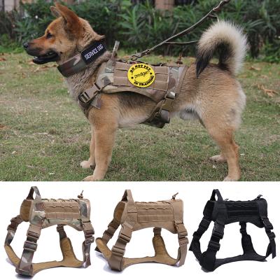 China Viable Tactical Dog Harness Pet Training Vest Dog Harness and Leash Set for Small Medium Large Dogs for sale