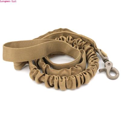 China Bungee Viable Tactical Leash For Military Dog 2 Handle Quick Release Elastic Rope Pet Leash Leads Dog Training Leashes for sale