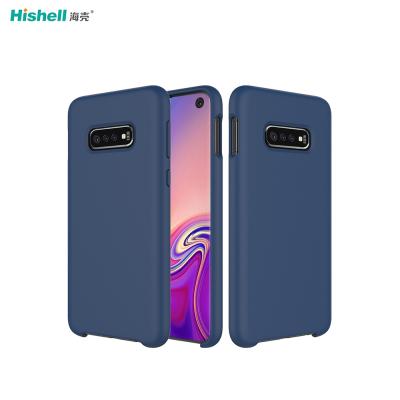 China 2019 OEM Logo Luxury Microfiber Soft Touch Mobile Phone Silicone Cover Silicon Liquid Case For Samsung S10 Lite For Samsung S10 Lite for sale