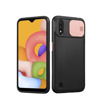 China PC Phone Case For Samsung Galaxy A01 Case Soft Slide Camera Protective Shockproof for sale