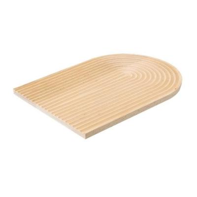 China Northern Europe Water Ripple Wooden Bread Board Sustainable Afternoon Tea Tray for sale