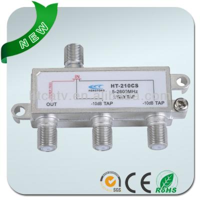 China 2 Way 5-2610MHz DC Block Satellite Tap HT210CS for sale