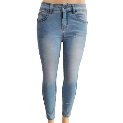 China QUICK DRY Sexy Soft Light Blue Jeans Pants High Waisted Stretch Skinny Jeans Women Friend Fashion Ladies Skinny Jeans for sale