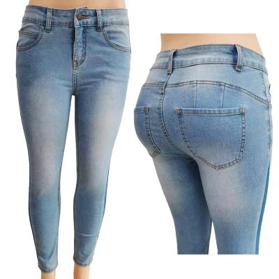 China Custom Made Cheap Viable Size High Elastic Straight Leg Blue Womens Mom Womens Gaiters Skinny Jeans For Women for sale