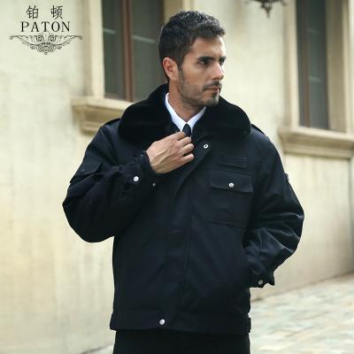 China Anti-pilling Design Security Guard Uniform For Winter Warm Security Coat Tactical Jackets With Customize Logo for sale