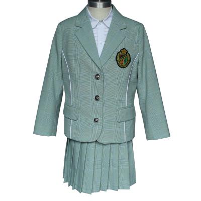 China School Clothes For Student Japan Style High School Uniform Plaid Blazer Girl Pleated Skirts Suit for sale