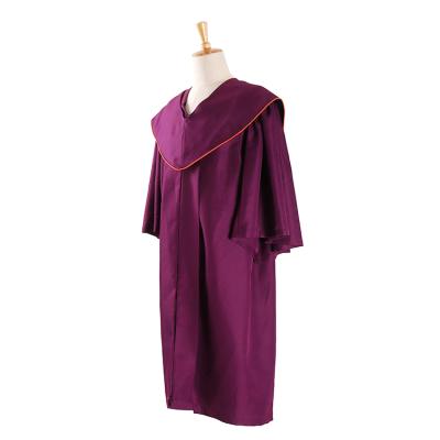 China School Clothes for Student Doctoral Graduation Gown Academic Robe with Royal Blue Velvet for Sudents for sale