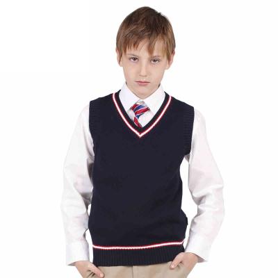 China School Clothes For Student Custom Made School Student Uniforms Boys Vest Sweater for sale