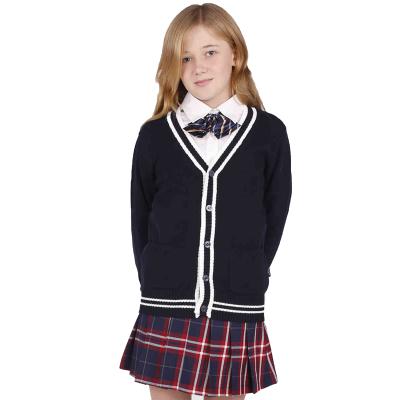 China School Clothes For Student Custom Made Student Uniform Girls Sweater OEM Logo Open Fornt Made School for sale