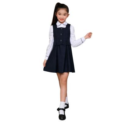 China Anti-pilling newest fashion school uniform for girls pinafore girls instruct pinafore dress kindergarten and primary for sale